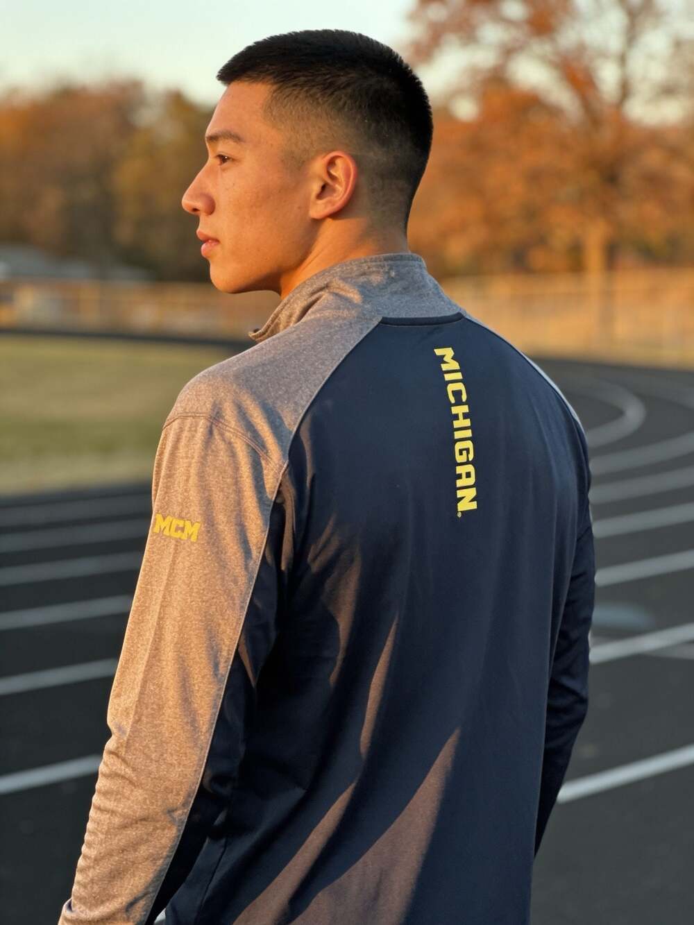Colosseum Michigan Wolverines 1/4 Zip Pullover Sweatshirt Men's L